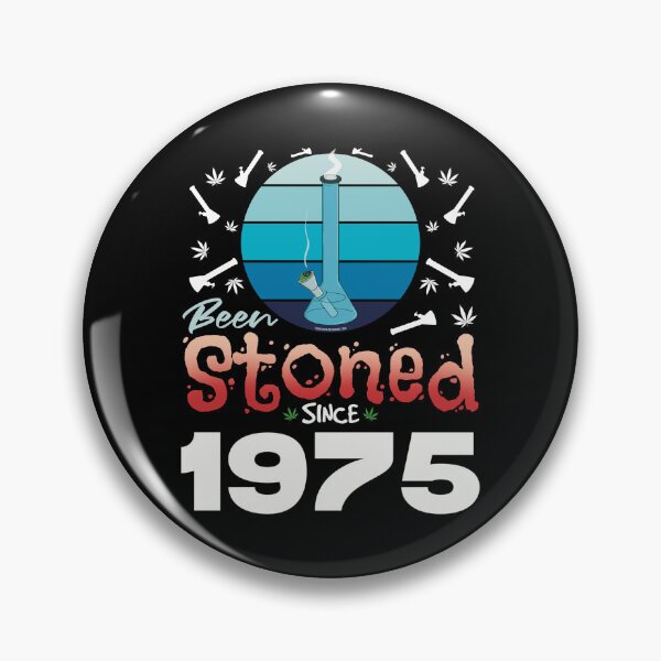 Item preview, Been stoned since 1975 (Blue retro vintage sunset with bong) designed and sold by YomeHayin.