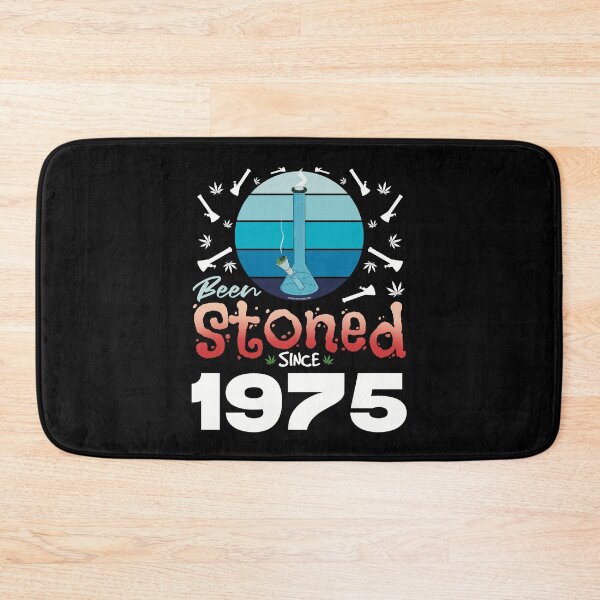 Item preview, Been stoned since 1975 (Blue retro vintage sunset with bong) designed and sold by YomeHayin.