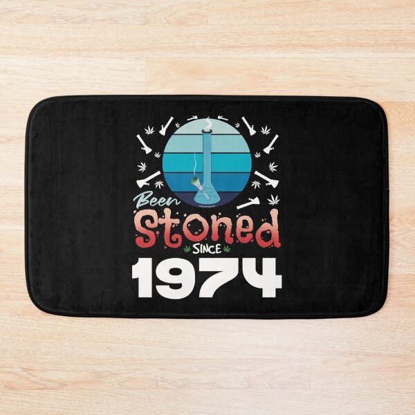 Item preview, Been stoned since 1974 (Blue retro vintage sunset with bong) designed and sold by YomeHayin.