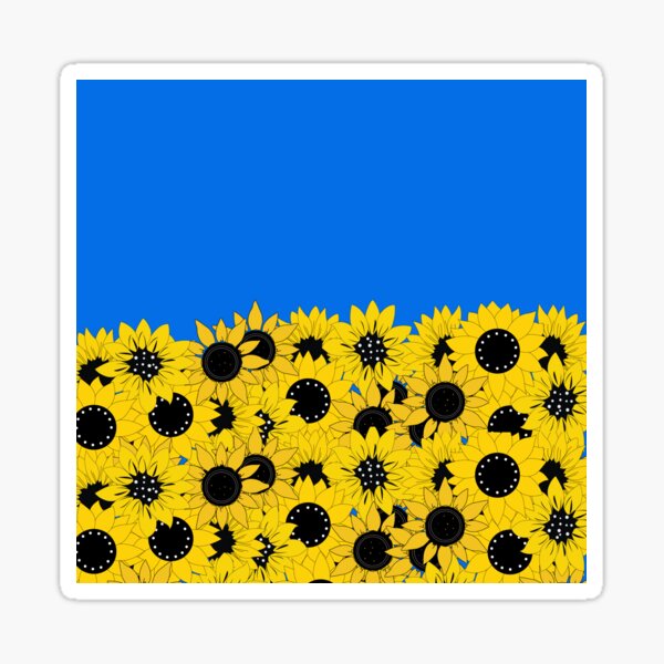 Artikel-Vorschau von Sonnenblumen und Blau die Farben der Ukraine-Flagge, designt und verkauft von LoveAndDefiance.