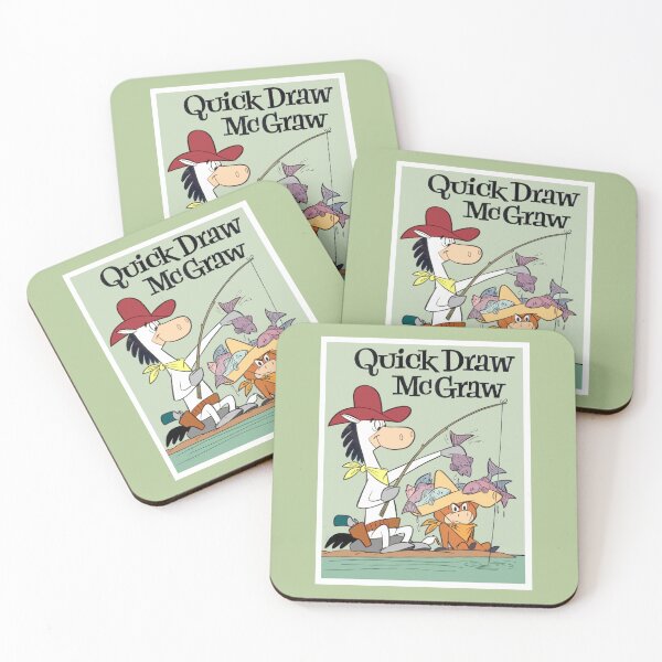 Item preview, QUICK DRAW McGRAW : Vintage Fishing Cartoon Abstract Character Print designed and sold by posterbobs.