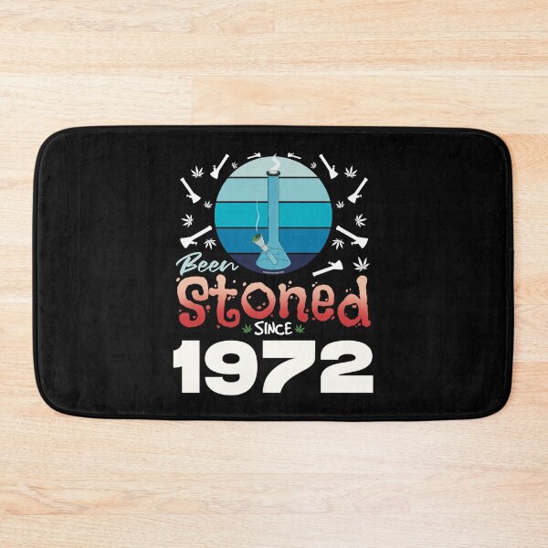 Item preview, Been stoned since 1972 (Blue retro vintage sunset with bong) designed and sold by YomeHayin.