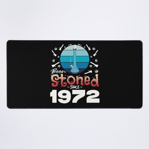 Item preview, Been stoned since 1972 (Blue retro vintage sunset with bong) designed and sold by YomeHayin.