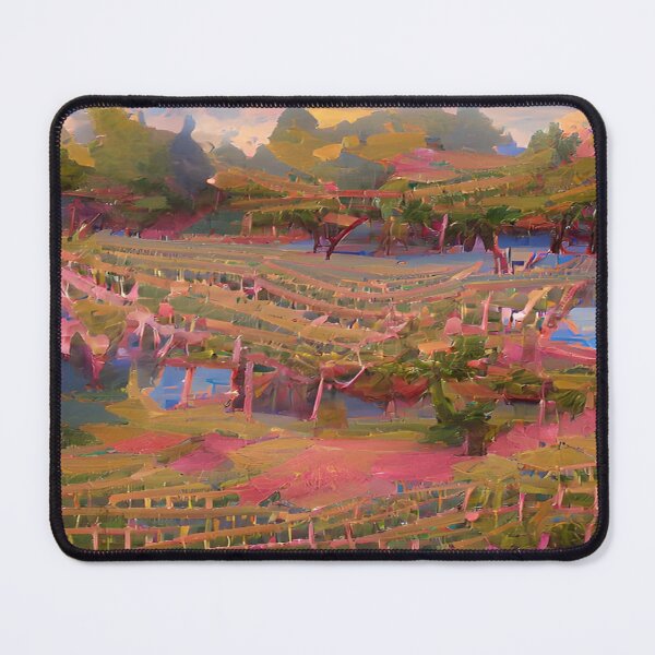 Item preview, Abstract Art - Landscape Painting- Vineyard and Winery - Illustration -Wine designed and sold by CattlettArt.
