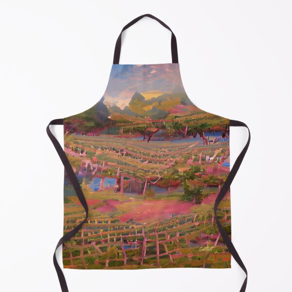 Item preview, Abstract Art - Landscape Painting- Vineyard and Winery - Illustration -Wine designed and sold by CattlettArt.