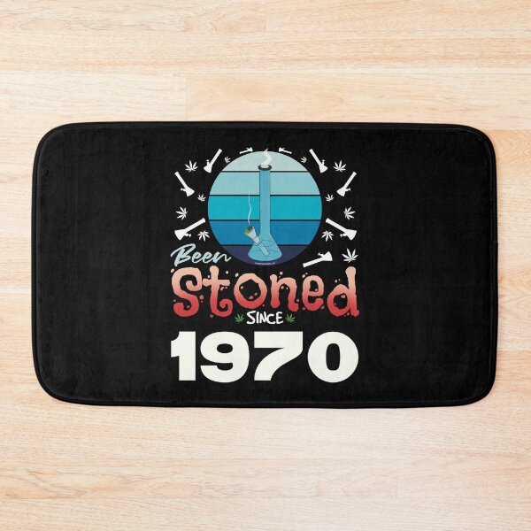 Item preview, Been stoned since 1970 (Blue retro vintage sunset with bong) designed and sold by YomeHayin.