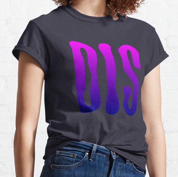DIS typography blue gradient to magenta Classic T-Shirt