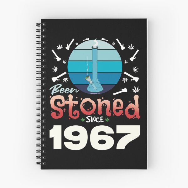 Item preview, Been stoned since 1967 (Blue retro vintage sunset with bong) designed and sold by YomeHayin.