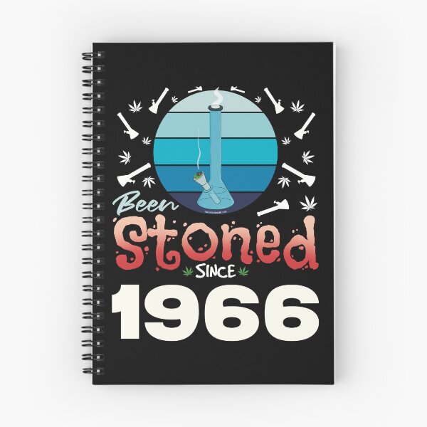 Item preview, Been stoned since 1966 (Blue retro vintage sunset with bong) designed and sold by YomeHayin.