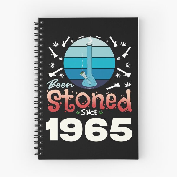 Item preview, Been stoned since 1965 (Blue retro vintage sunset with bong) designed and sold by YomeHayin.