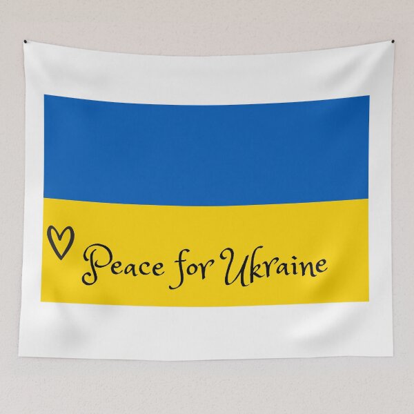 Item preview, Peace for Ukraine Ukrainian people with Ukraine flag designed and sold by avyaktaskye.
