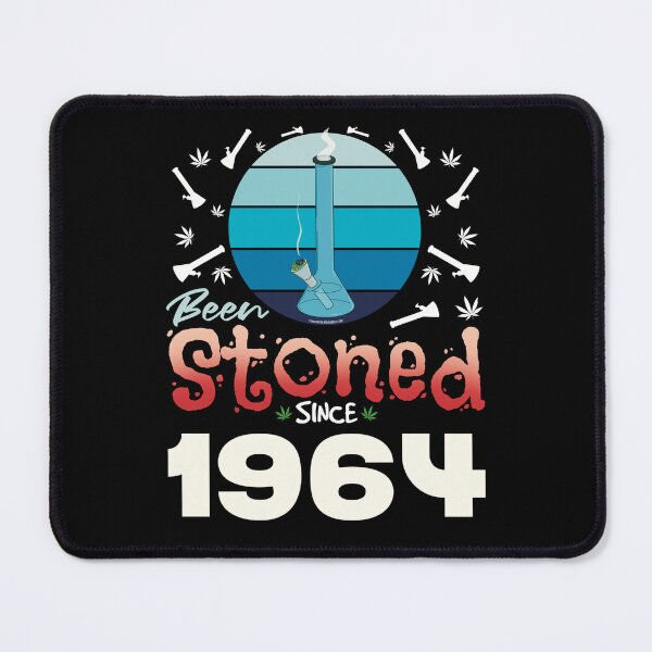 Item preview, Been stoned since 1964 (Blue retro vintage sunset with bong) designed and sold by YomeHayin.