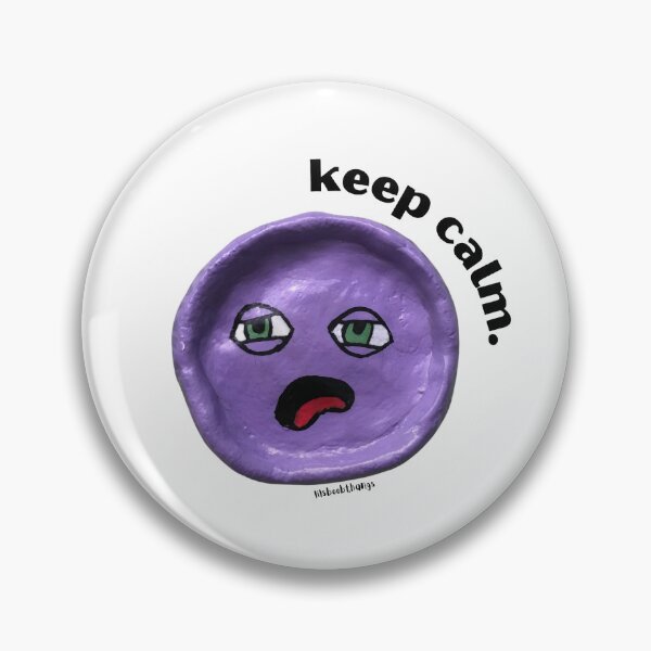 Item preview, Keep Calm Purple Blob Dude | lilsboobthangs designed and sold by lilsboobthangs.