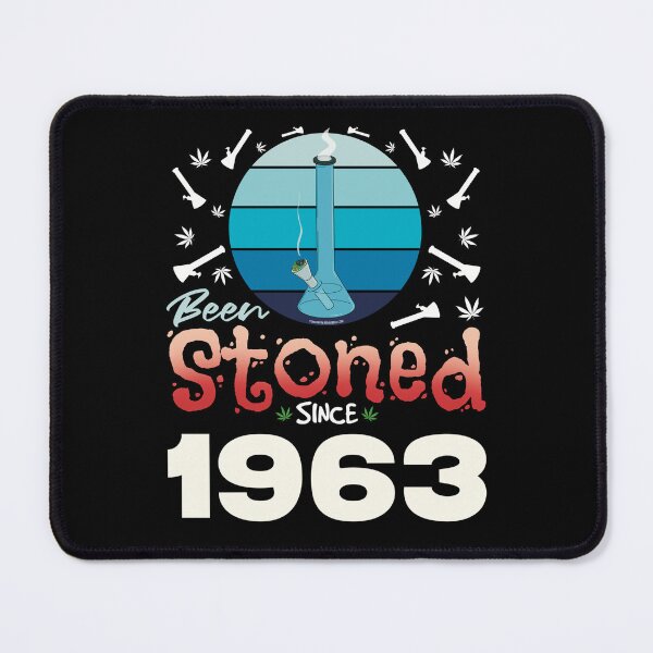 Item preview, Been stoned since 1963 (Blue retro vintage sunset with bong) designed and sold by YomeHayin.