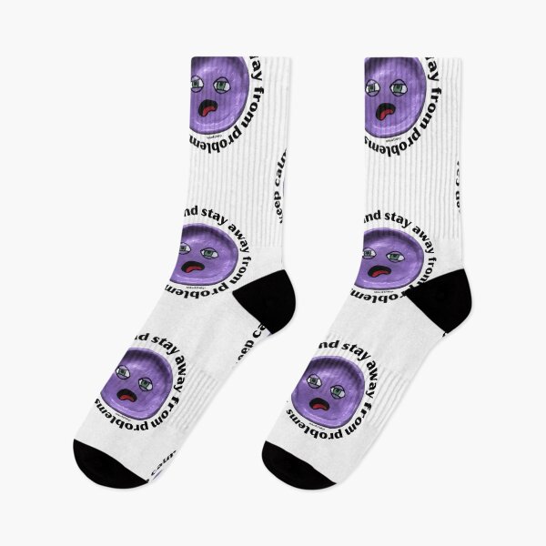 Item preview, Keep Calm and Stay Away From Problems Purple Blob Dude | lilsboobthangs designed and sold by lilsboobthangs.
