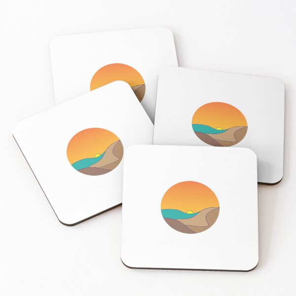 Item preview, Beach Sunset Sticker; Desert by the Sea designed and sold by digitaltrails.