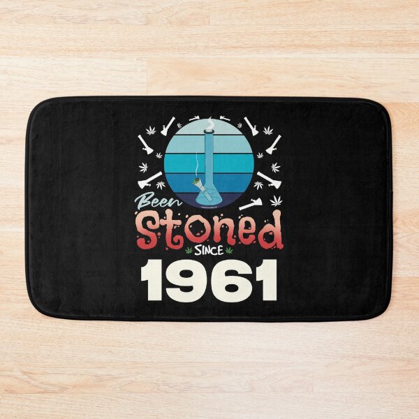 Item preview, Been stoned since 1961 (Blue retro vintage sunset with bong) designed and sold by YomeHayin.