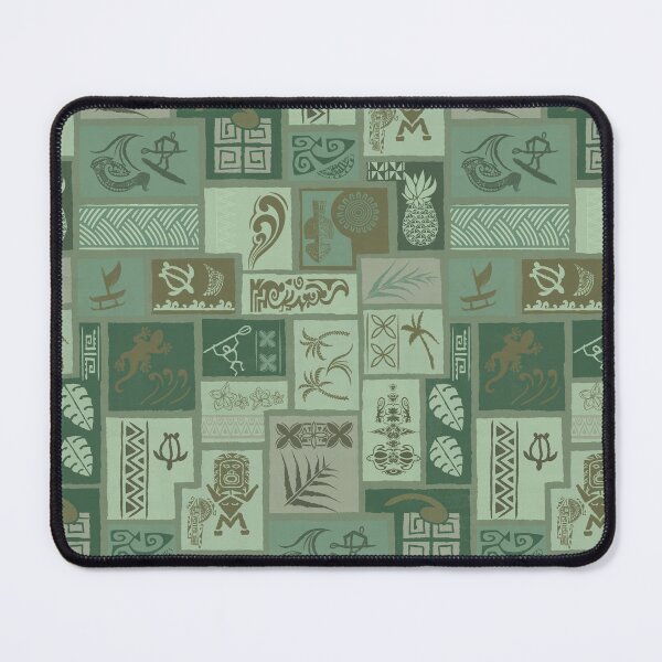 Item preview, Vintage Samoan Tribal Tapa Green Artboard 0094 designed and sold by sunnthreads.