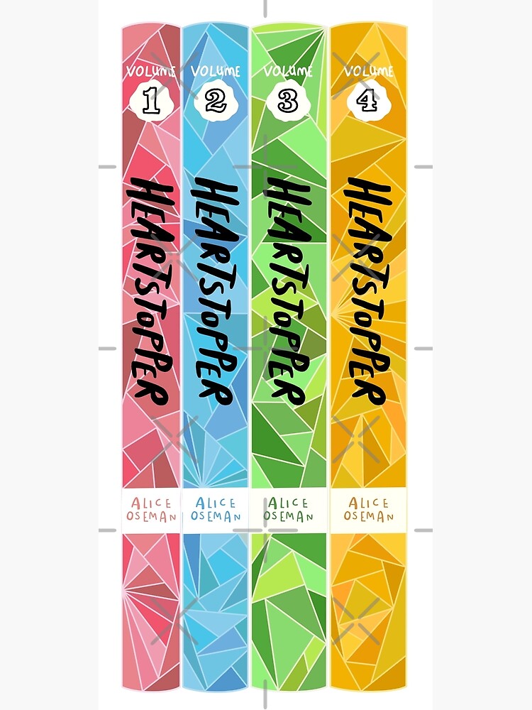 Heartstopper by Alice Oseman Book Spines Art Print for Sale by  WondrousDoodles