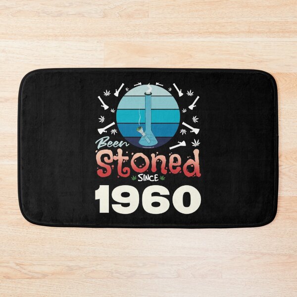 Item preview, Been stoned since 1960 (Blue retro vintage sunset with bong) designed and sold by YomeHayin.