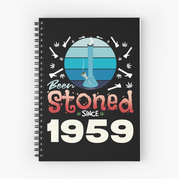 Item preview, Been stoned since 1959 (Blue retro vintage sunset with bong) designed and sold by YomeHayin.
