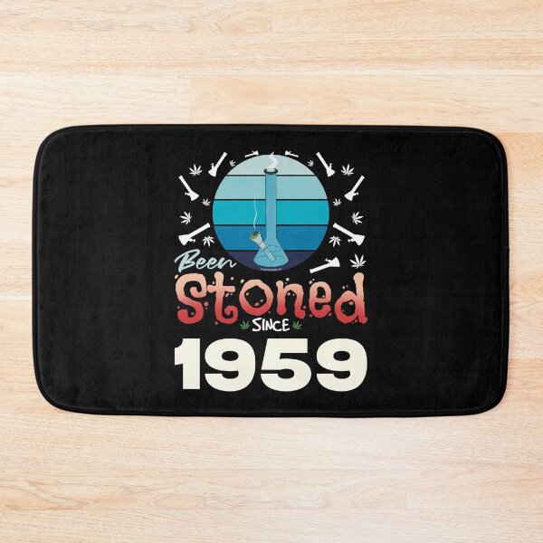 Item preview, Been stoned since 1959 (Blue retro vintage sunset with bong) designed and sold by YomeHayin.