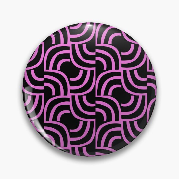 Item preview, Modernist Abstract Arc Pattern 623 Black and Pink designed and sold by tonymagnerart.