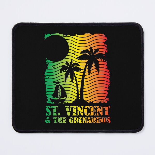 Item preview, St Vincent and the Grenadines Island Scene - Ites Gold and Green designed and sold by IdentiTee Studios.