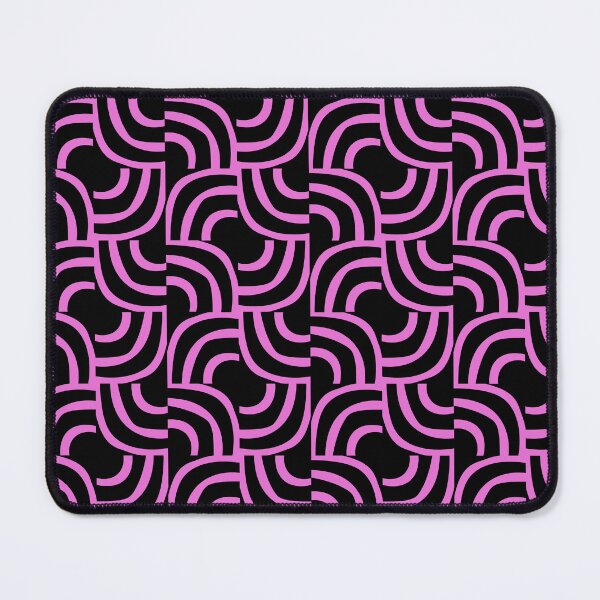Item preview, Modernist Abstract Arc Pattern 623 Black and Pink designed and sold by tonymagnerart.