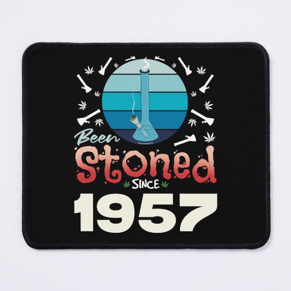 Item preview, Been stoned since 1957 (Blue retro vintage sunset with bong) designed and sold by YomeHayin.