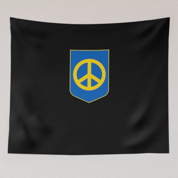 Item preview, Ukrainian Flag Colors Crest Symbol Stand With Ukraine designed and sold by brizodesign.