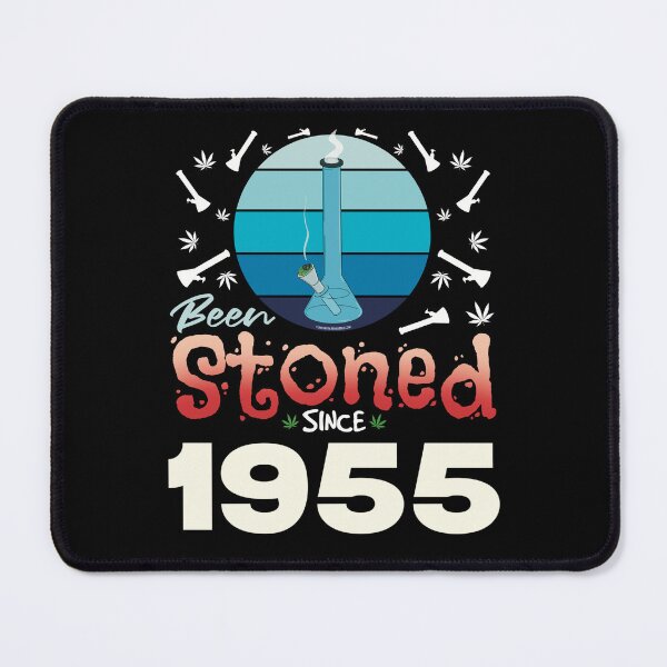 Item preview, Been stoned since 1955 (Blue retro vintage sunset with bong) designed and sold by YomeHayin.