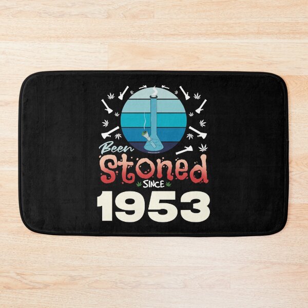 Item preview, Been stoned since 1953 (Blue retro vintage sunset with bong) designed and sold by YomeHayin.