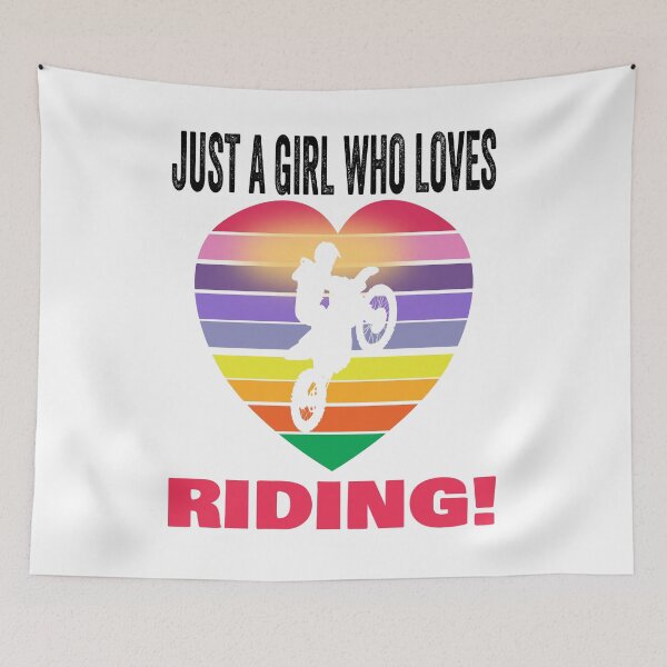 Item preview, Just a girl who loves riding dirt bikes. designed and sold by TJHstudio.