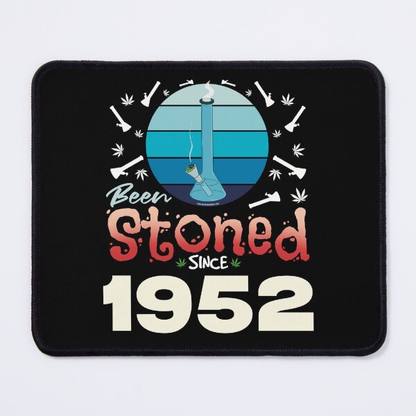 Item preview, Been stoned since 1952 (Blue retro vintage sunset with bong) designed and sold by YomeHayin.