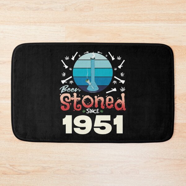 Item preview, Been stoned since 1951 (Blue retro vintage sunset with bong) designed and sold by YomeHayin.