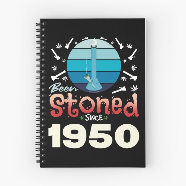 Item preview, Been stoned since 1950 (Blue retro vintage sunset with bong) designed and sold by YomeHayin.