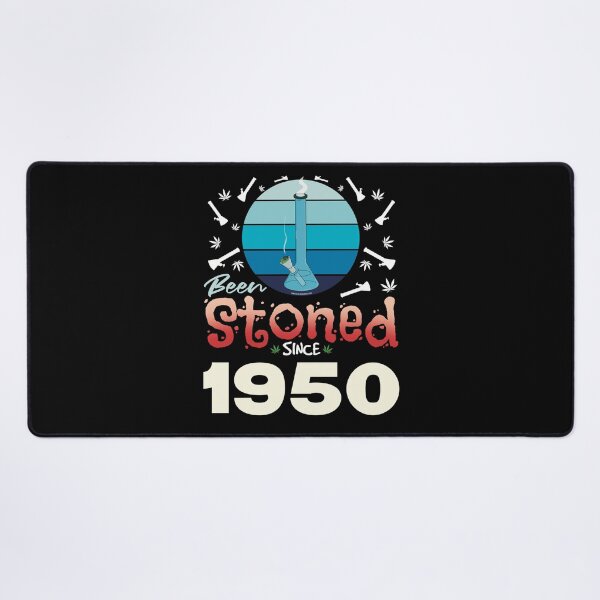 Item preview, Been stoned since 1950 (Blue retro vintage sunset with bong) designed and sold by YomeHayin.