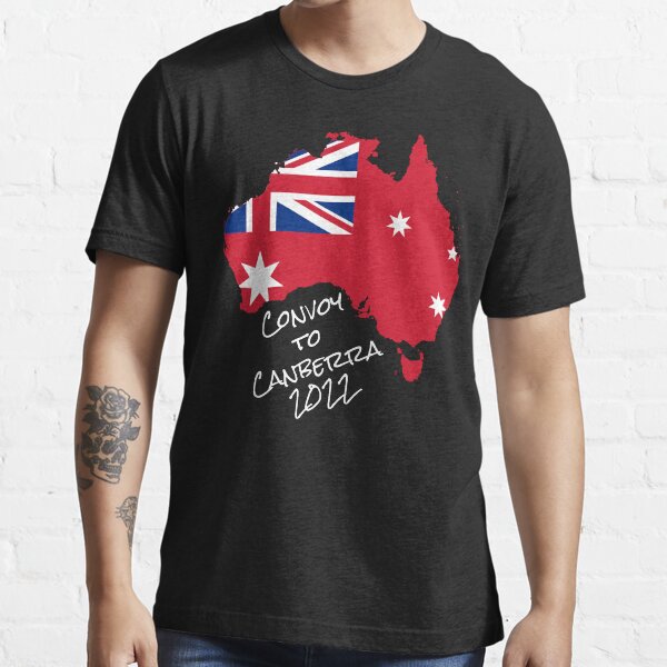 "Convoy To Canberra 2022 (white text)" Tshirt for Sale by kimphomaniac