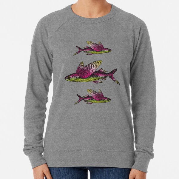 Flying Fish Pattern | Vintage Fish | Nautical Patterns | Lightweight Sweatshirt