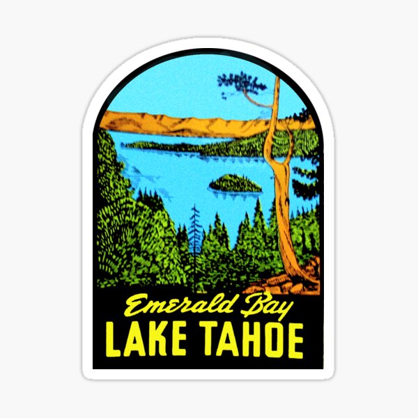 Emerald Bay Lake Tahoe Vintage Travel Decal Sticker