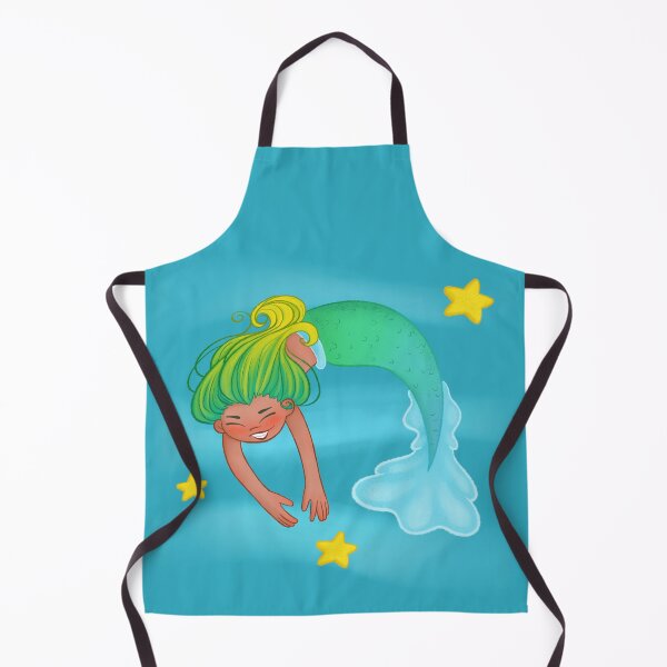 Item preview, Happy mermaid trying to catch a star designed and sold by Roxynina.