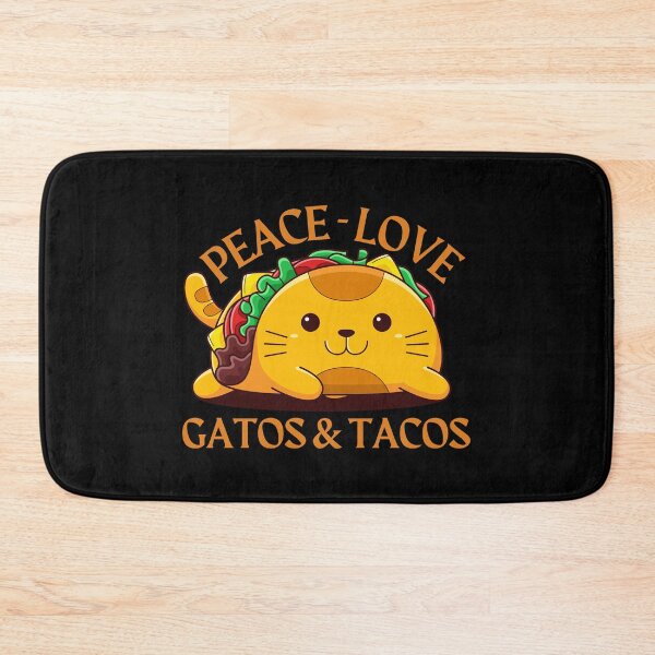 Item preview, Peace Love Gatos & Tacos, Funny Cinco De Mayo Design for for taco lovers who also love cats! designed and sold by Auntieck.