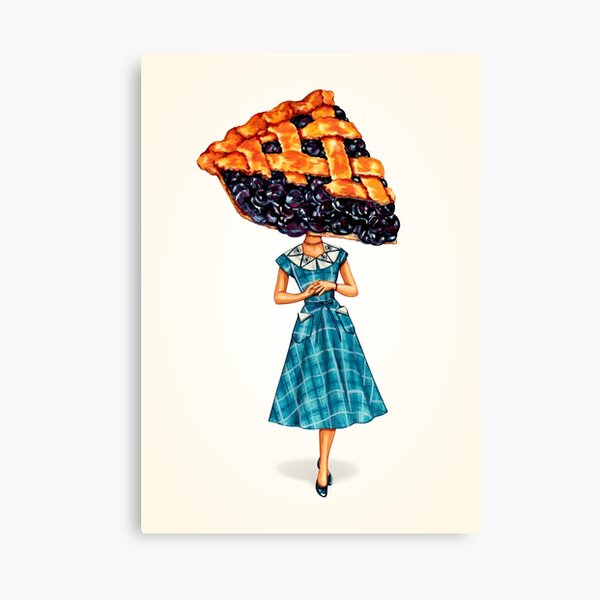 Item preview, Cake Head Pin-Up: Blueberry Pie designed and sold by Kelly  Gilleran.