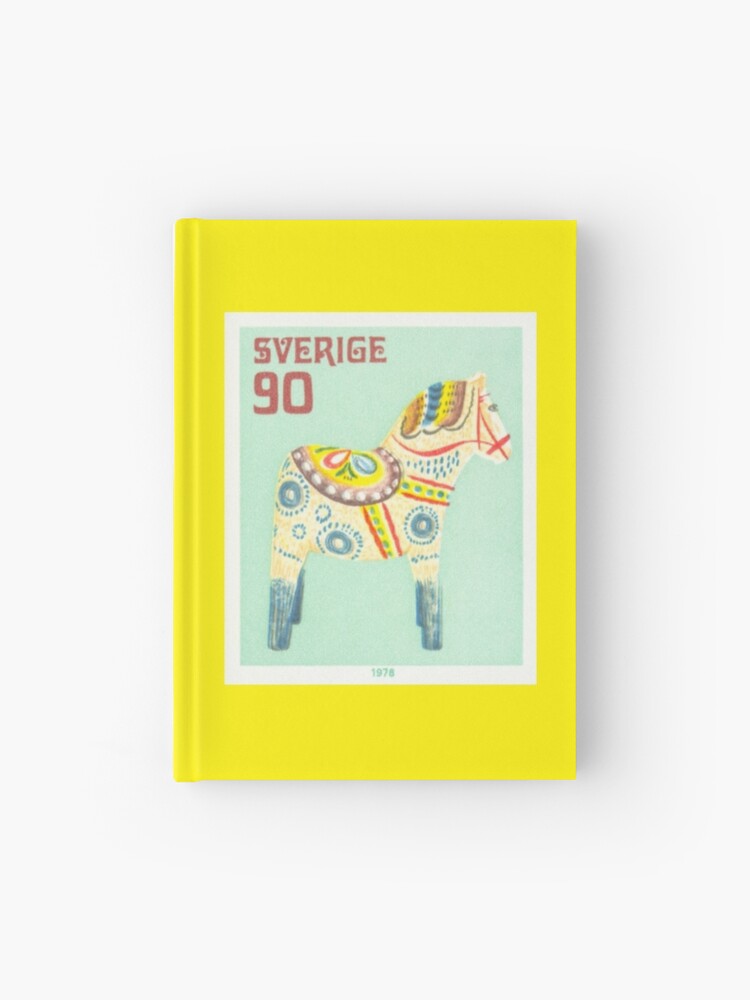 Vintage 1978 Sweden Dala Horse Postage Stamp | Hardcover Journal