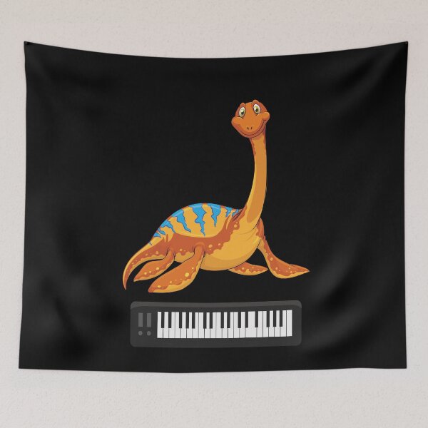 Item preview, Dinosaur Playing Piano ,Funny Good Dinosaur Piano Lovers Cute Orange Design designed and sold by pedrored369.