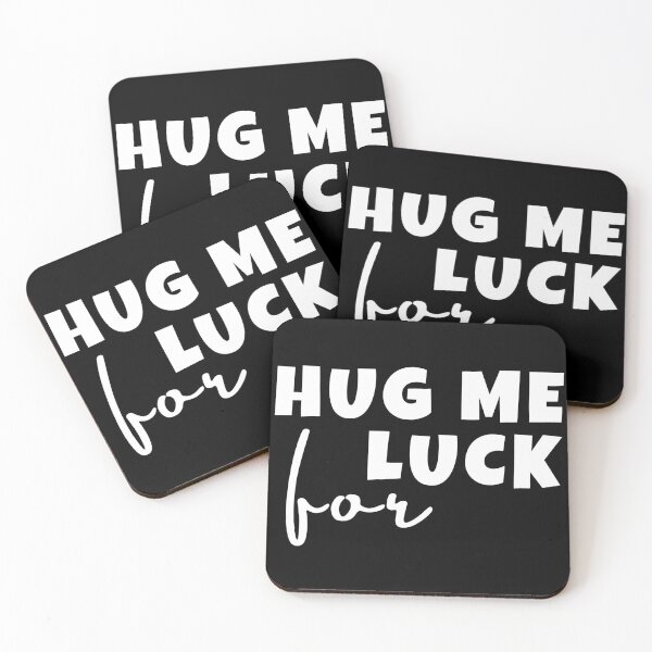Item preview, Hug me for luck positive quote back and white illustration. designed and sold by Coolclassy.