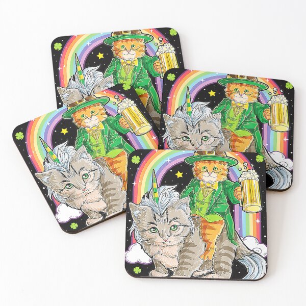 Item preview, Cat Unicorn Leprechaun St Patricks Day Women Caticorn Beer designed and sold by DanielDutkosky.