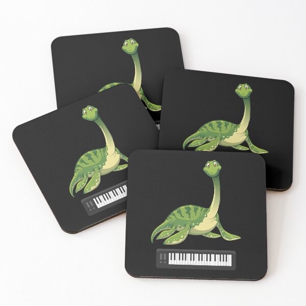 Artikelvorschau, Dinosaurier, der Klavier spielt, lustiger guter Dinosaurier-Klavierliebhaber, niedliches grünes Design entworfen und verkauft von pedrored369.