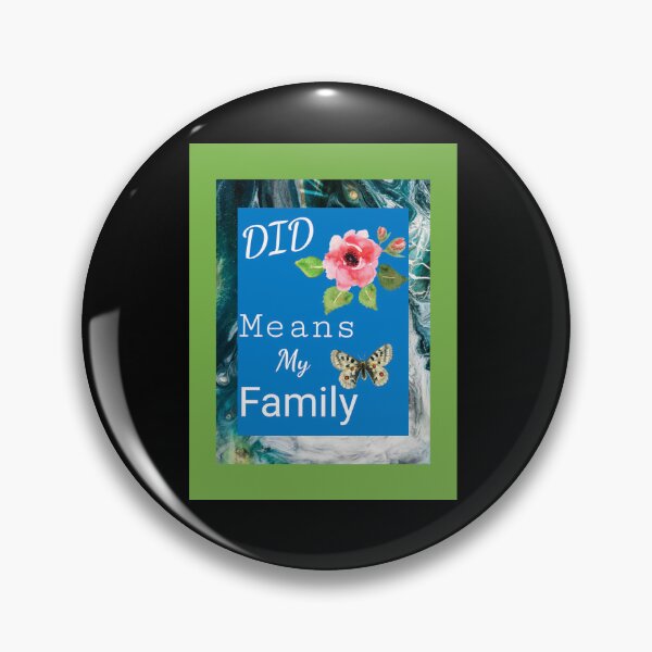 Item preview, "DID Means Family"; Graphic With Rose and Butterfly (Bright Grass Green and Blue) designed and sold by GladBlackLamb.